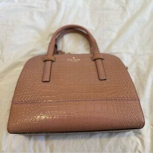 Kate Spade Blush Croc-Embossed Handbag